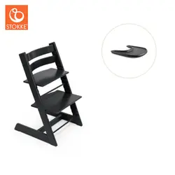 Tripp Trapp Stol & Bricka - Svart/svart | Baby & Barn | BabyMode