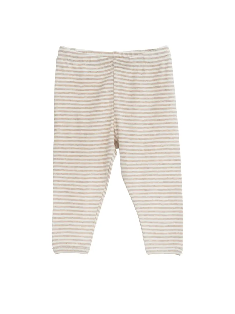 Baby Leggings Randig - Oat Stripe - 74 | Barnkläder - Underdelar - Leggings | BabyMode