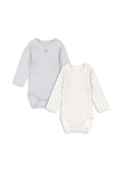 Fanga Bello Långärmad Body 2-Pack - Blue Mix | Kläder - Bodys & overaller - Långärmad body | BabyMode