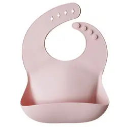 Silikon Haklapp Solid - Blush | Baby & Barn - Äta - Haklappar | BabyMode
