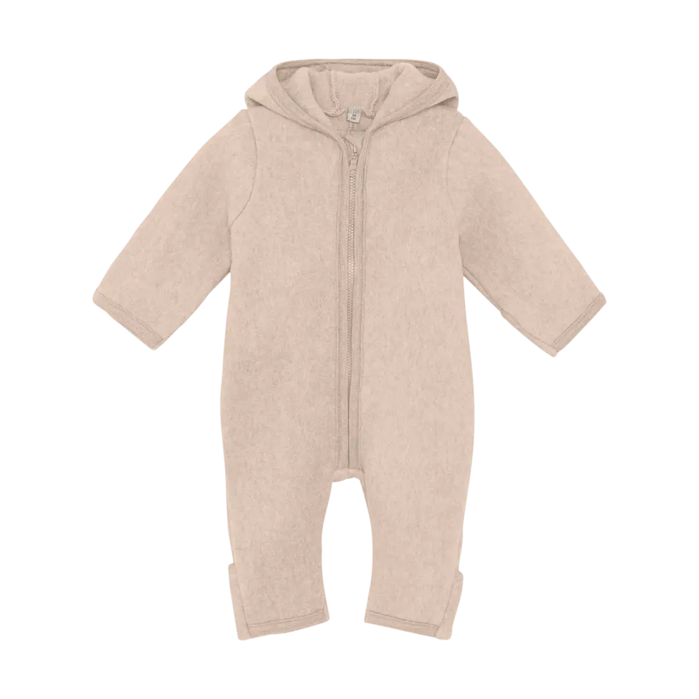 Fleece Overall m. Öron - Camel Melange - 86