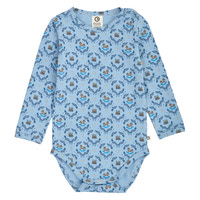 Müsli Heritage Train Långärmad Body - Soft blue/ Navy/ Oak
