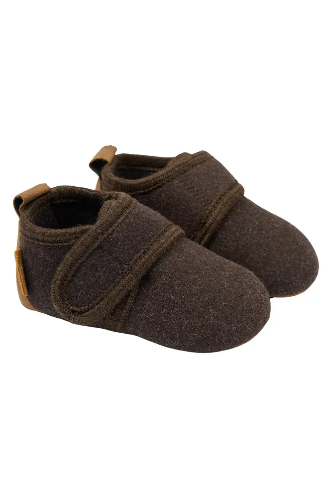 Lära-gå-skor Felt - Chocolate Chip - 12-18 MDR. | Barnkläder - Barnskor - Lära-gå-skor & prewalkers | BabyMode