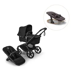 Fox 5 Renew complete inkl. Giraffe bouncer - heritage black/tornado grey | Barnvagnar | BabyMode