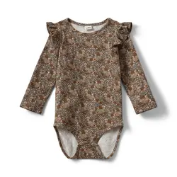 Långärmad Body Dicte - Brown | Kläder - Bodys & overaller - Långärmad body | BabyMode