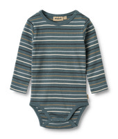 Freddie Body Långärmad - Blue multi stripe