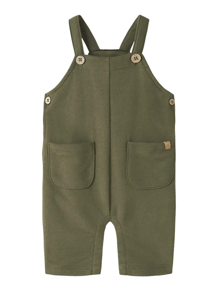 Lil' Atelier Ilondon Ran Sweat Hängselbyxor - Winter Moss - 80