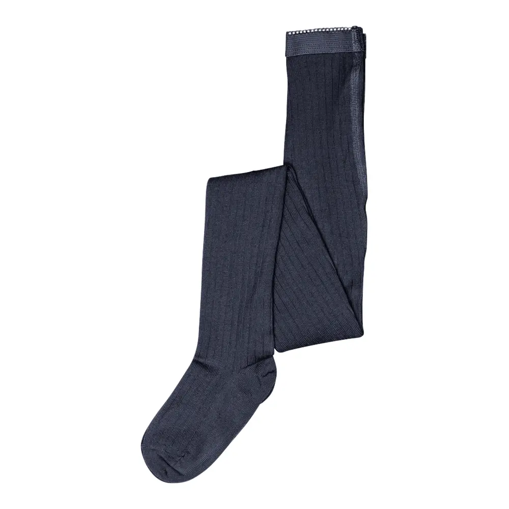 Strumpbyxor Ull Rib - Svart - 110 | Barnkläder - Ull - Strumpor & ullstrumpbyxor | BabyMode