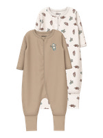 Name It Sengångare Pyjamas m. Dragkedja 2-Pack - Jet Stream