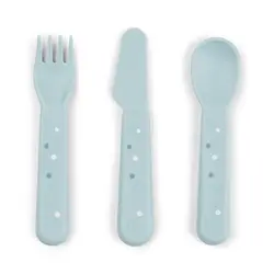 Bestickset Happy Dots - Blue | Baby & Barn - Äta - Bestick | BabyMode