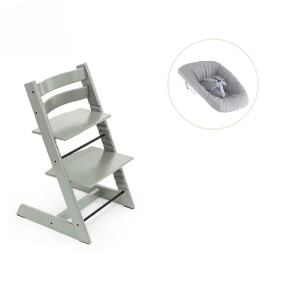 Stokke® Tripp Trapp Stol Bok Inkl. Newborn Set - Glacier Green | Baby & Barn - Äta - Barnstolar & tillbehör - Barnstolar med tillbehör | BabyMode