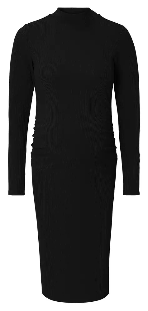 Aima ribbstickad klänning - Black - S | Graviditet & Amning - Gravidkläder - Klänningar & kjolar | BabyMode