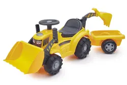 Ride-on Grävare med Trailer | Leksaker - Utomhuslek - Bilar, traktorer och skotrar | BabyMode