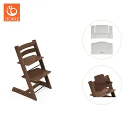 Tripp Trapp inkl. Babyset & Dyna - Oak Warm Brown | Baby & Barn | BabyMode