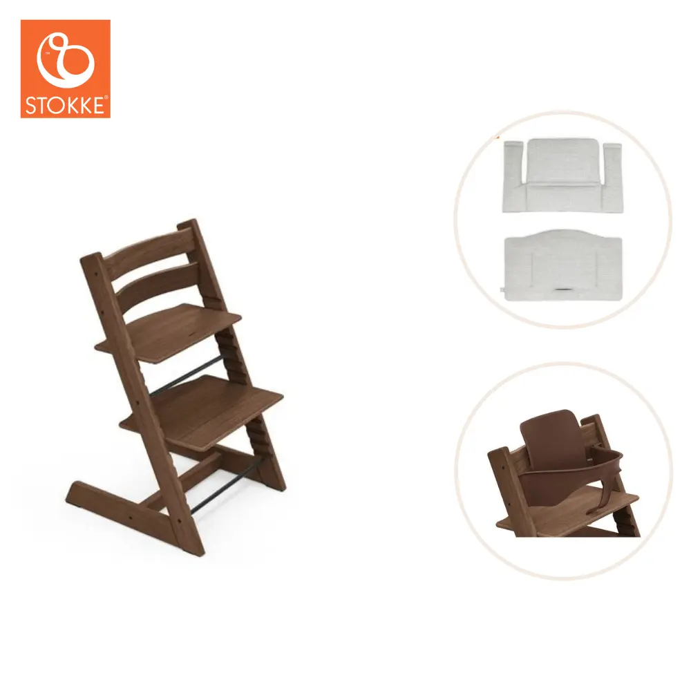 Tripp Trapp inkl. Babyset & Dyna - Oak Warm Brown | Baby & Barn - Äta - Barnstolar & tillbehör - Barnstolar med tillbehör | BabyMode