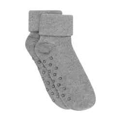 Halkstrumpor Rib ABS - Dark Gray Melange | Kläder - Strumpor & strumpbyxor - Halkfria strumpor | BabyMode