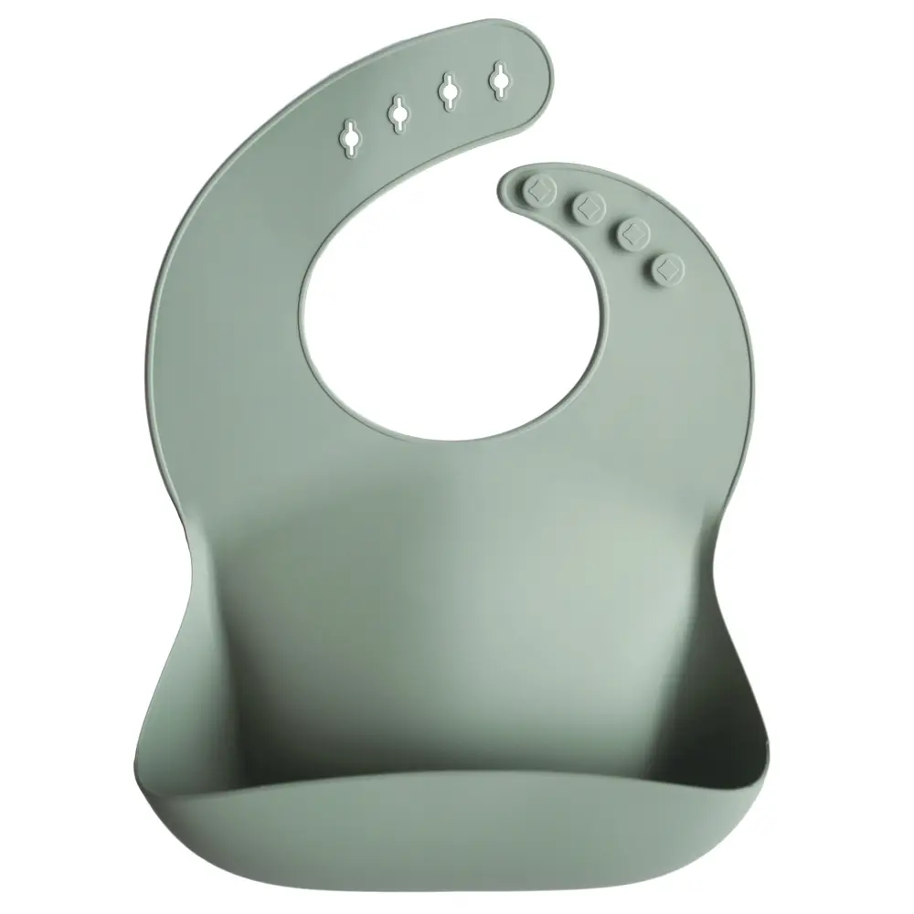 Silikon Haklapp Solid - Cambridge Blue | Baby & Barn - Äta - Haklappar | BabyMode