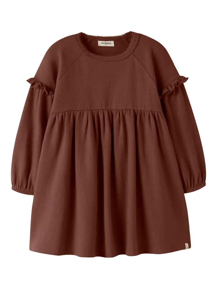Lil' Atelier Thoro Hen Klänning - Mahogany - 110