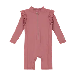 Baddräkt Solid - UPF 60+ - Ash Rose | Barnkläder - Badkläder - UV-badkläder | BabyMode
