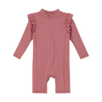 Baddräkt Solid - UPF 60+ - Ash Rose