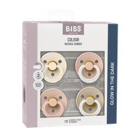 BIBS Nap Colour 4-pk Latex Str. 2 - Blush Glow Mix