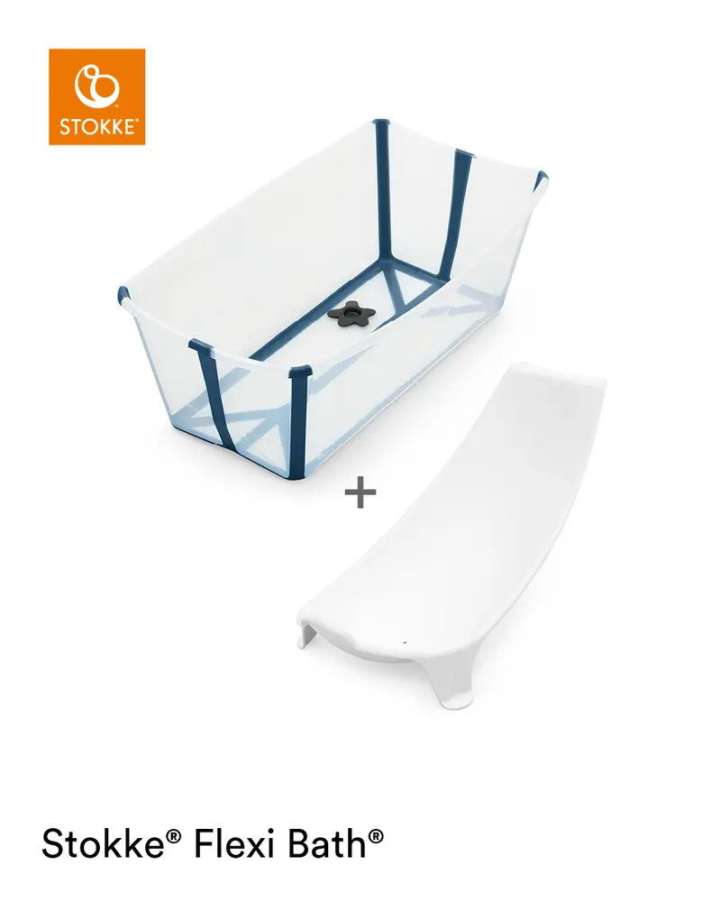 Stokke® Flexi Bath Badbalja Med Badstöd - Transparent Blue