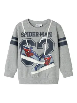 Sweatshirt Adam Spider - Grey Melange | Kläder - Toppar - Koftor, västar & tröjor | BabyMode