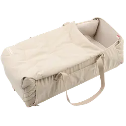 VOKSI® Carry Me - Seashell Sand Leaf | Barnvagnar - Barnvagnstillbehör - Babynest med handtag | BabyMode