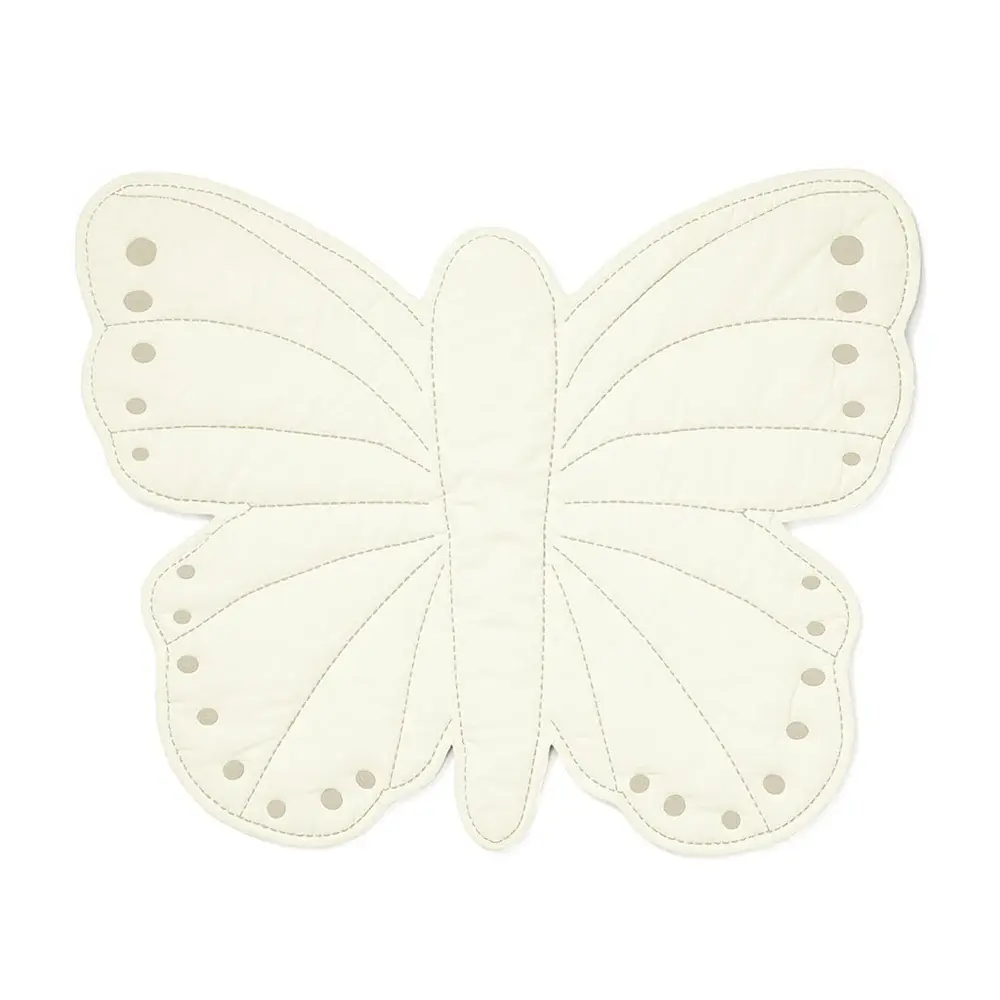 Fjäril lekmatta, Off-white | Barnrum - Inredningsdetaljer - Mattor | BabyMode