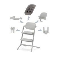 Lemo Matstol 4in1 Set - Suede Grey