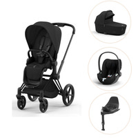 Cybex Priam Duovagn + Cloud T Plus + Bas T - Matt Black/Sepia Black