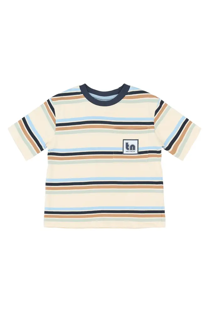 Stuart T-Shirt - Gardenia Striped - 104 | Barnkläder - Toppar - T-shirts & toppar | BabyMode