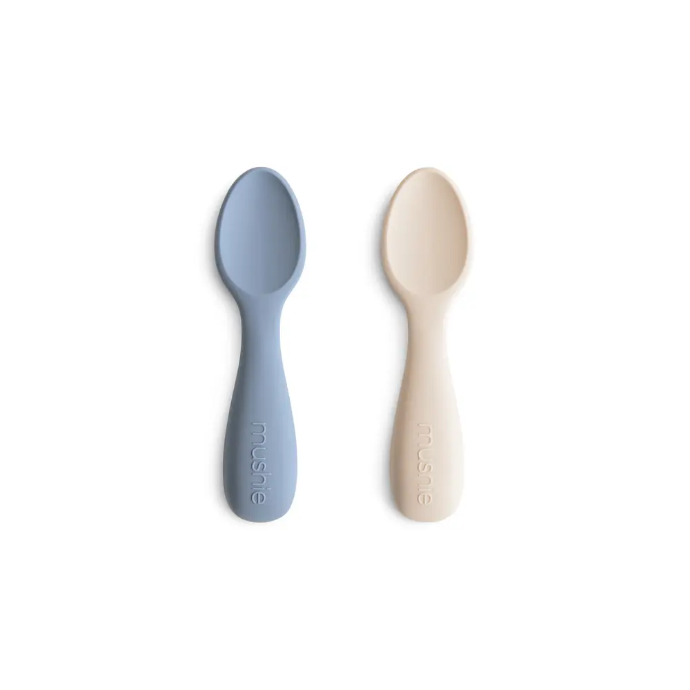 Mushie Korta Babyskedar 2-Pack - Tradewinds/Shifting Sand | Baby & Barn - Äta - Bestick | BabyMode