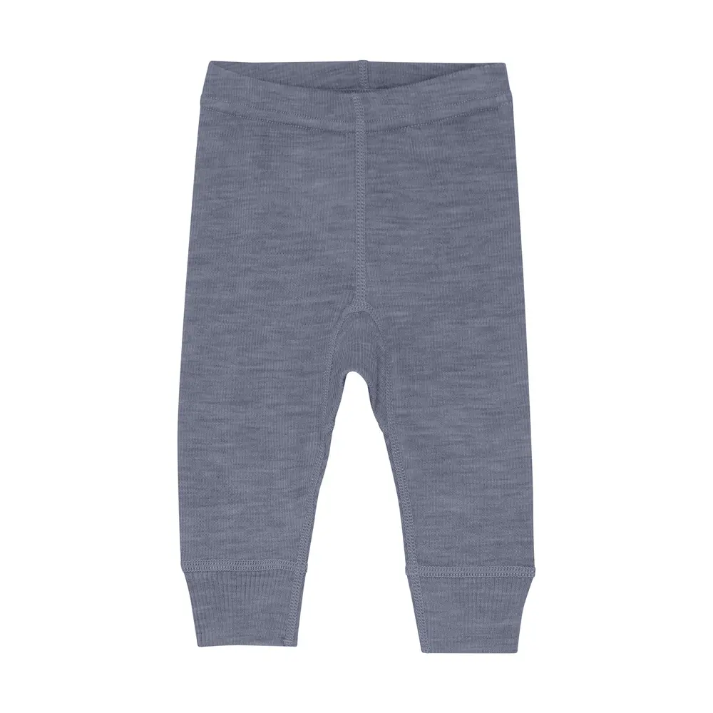 Leggings Ull Solid - Folkstone Gray Melange - 60 | Barnkläder - Ull - Ullbyxor | BabyMode