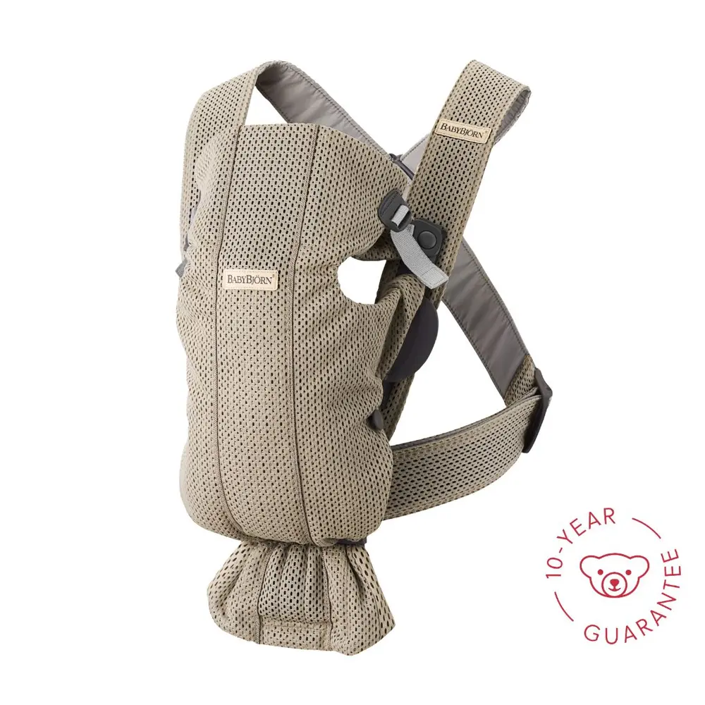 BabyBjörn Mini 3D Mesh Bärsele - Greige | Baby & Barn - Bärselar & bärsjalar - Bärselar | BabyMode