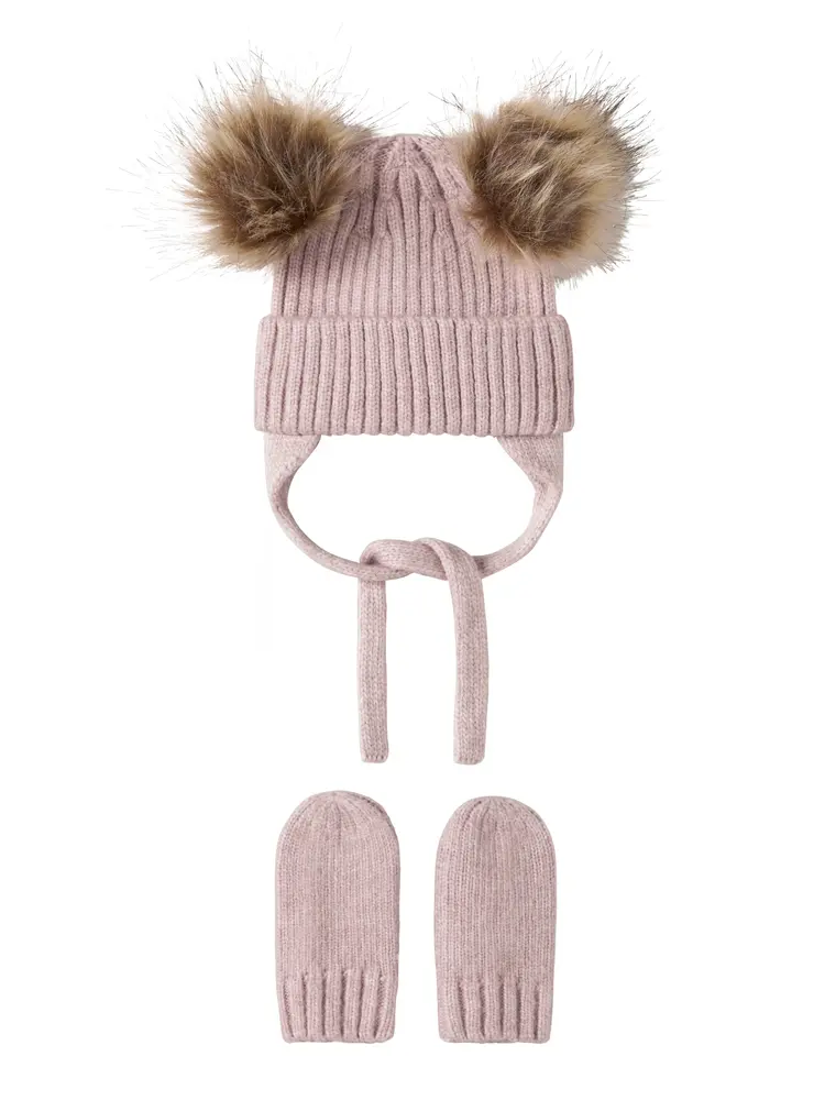 Name It Mora Mössa Set -  Violet Ice - 34/39