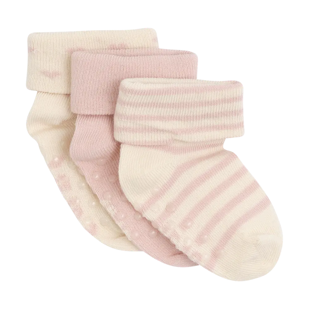 Babystrumpor med ABS 3-pack - Rosa - 11/14 | Barnkläder - Strumpor & strumpbyxor - Strumpor | BabyMode