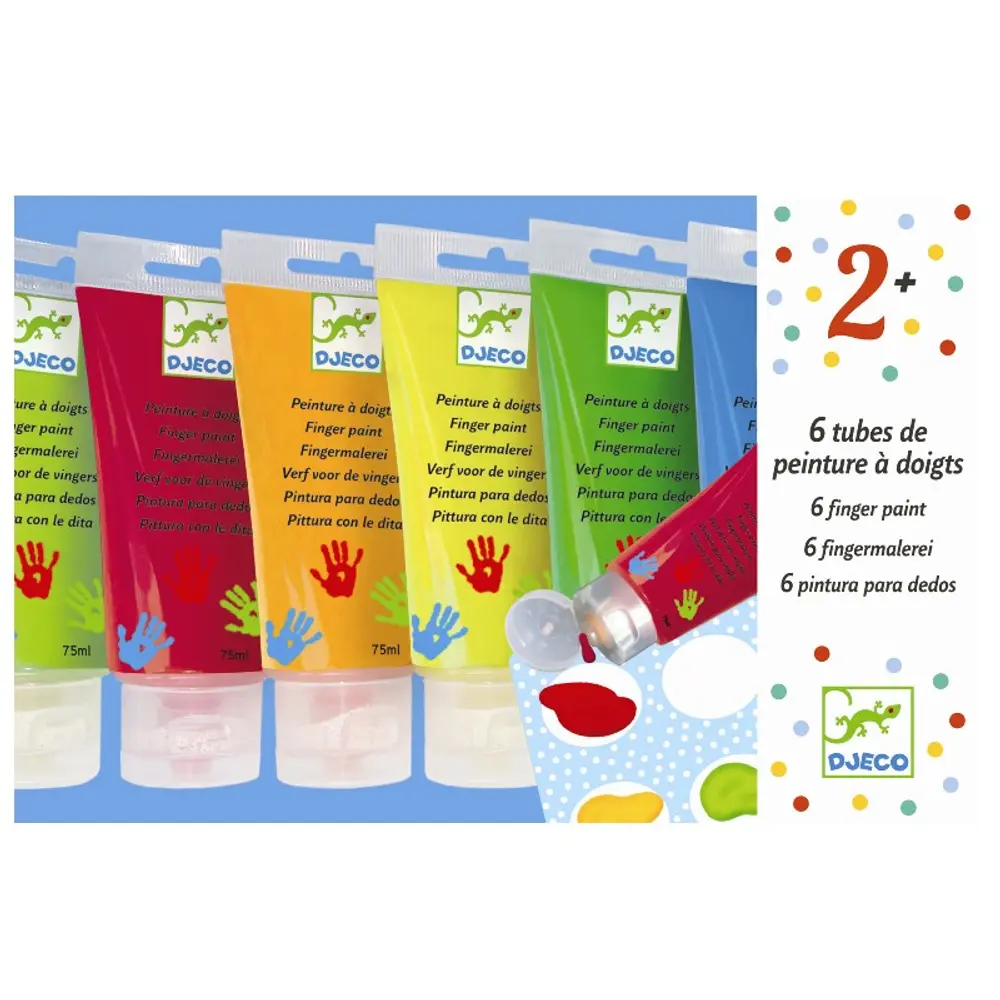 Fingerfärg 6-pack | Leksaker - Kreativ lek - Färger & markörer | BabyMode