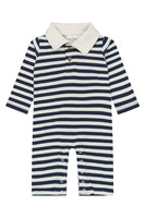 The New Siblings Volker Polo Jumpsuit - Navy Blazer Striped