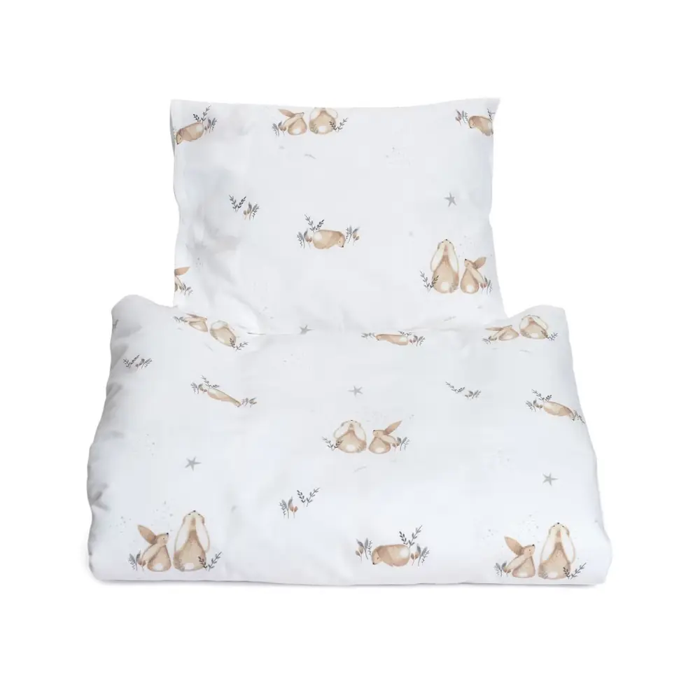 Påslakan Bunny Vagn/vagga - Vit | Barnrum - Textilier - Sängkläder - Sängkläder för barn | BabyMode