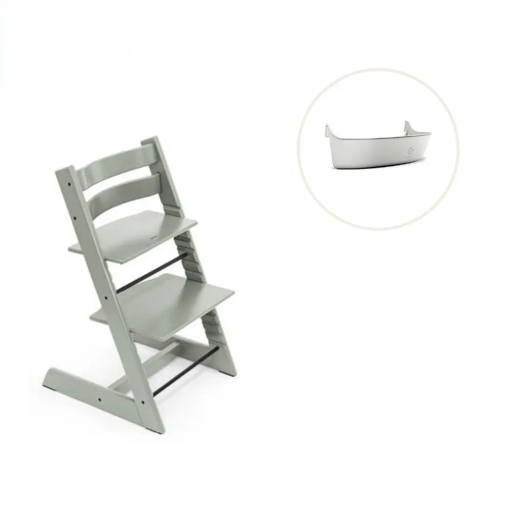 Stokke® Tripp Trapp Stol Bok Inkl. Förvaringslåda - Glacier Green | Baby & Barn - Äta - Barnstolar & tillbehör - Barnstolar med tillbehör | BabyMode