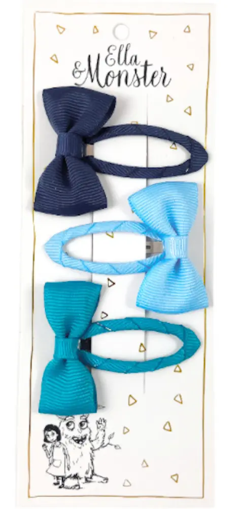 Hårspännen Dusty Blue Bow | Barnkläder - Temakläder - Festkläder & tillbehör - Håraccessoarer | BabyMode