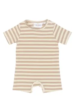 Fro Rib Jumpsuit - Humus Striped | Barnkläder - Underdelar - Hängsel & jumpsuits | BabyMode