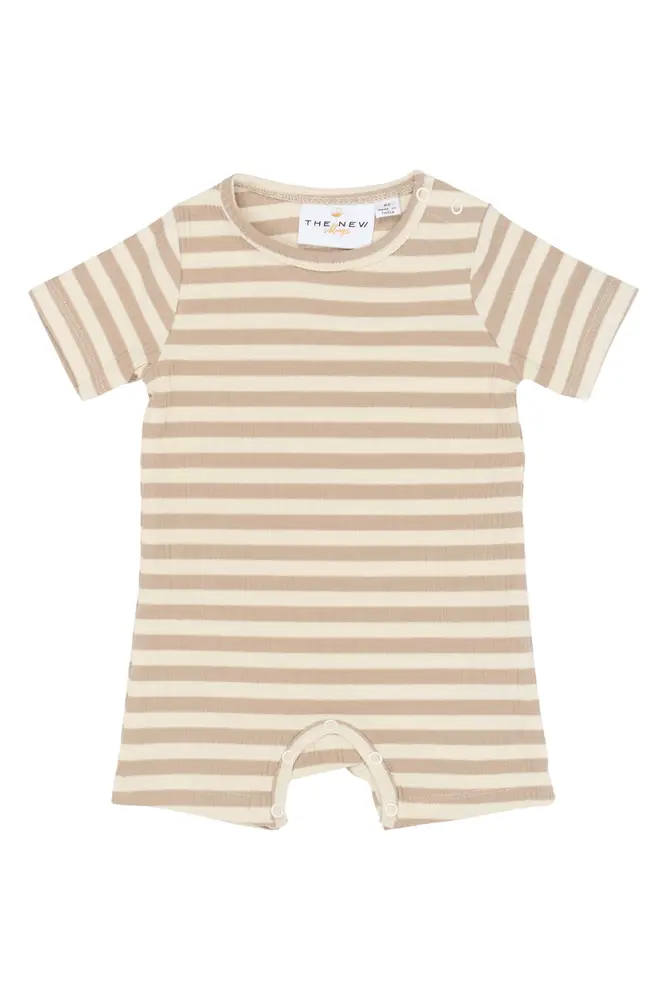 Fro Rib Jumpsuit - Humus Striped - 80 | Barnkläder - Underdelar - Hängsel & jumpsuits | BabyMode