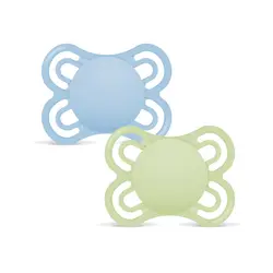 Perfect Silk Napp 0-6 mån 2-pack - Blue | Baby & Barn - Sköta - Nappar | BabyMode