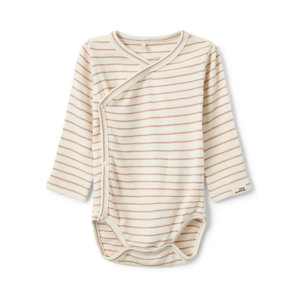 Kaya Långärmad Body - Rose stripe - 62 | Barnkläder - Bodys & overaller - Långärmad body | BabyMode