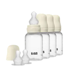 Rund nappflaska Silikon 4-Pack 150 ml - Ivory | Baby & Barn - Äta - Nappflaskor | BabyMode