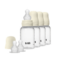 Rund nappflaska Silikon 4-Pack 150 ml - Ivory