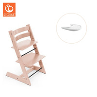 Tripp Trapp Stol & Bricka - Serene pink/vit