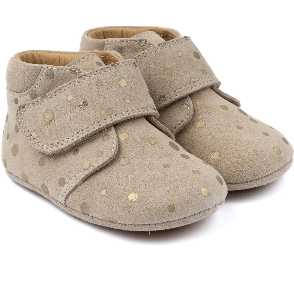 Lära-gå-skor Velcro - Gold Dot - 24 | Barnskor - Inneskor & tofflor - Tofflor | BabyMode